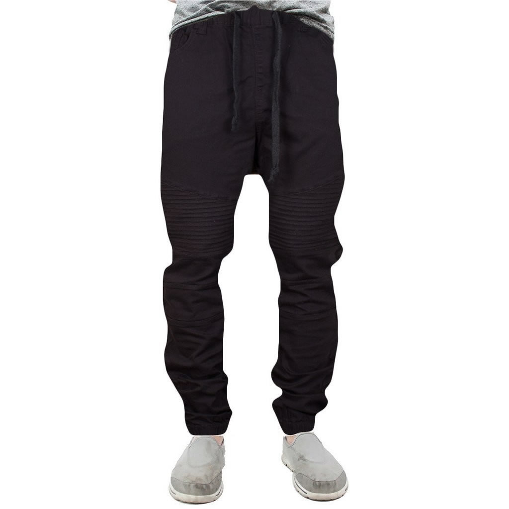 Victorious Mens Twill Jogger Pants Charcoal Biker | @FASHIFY