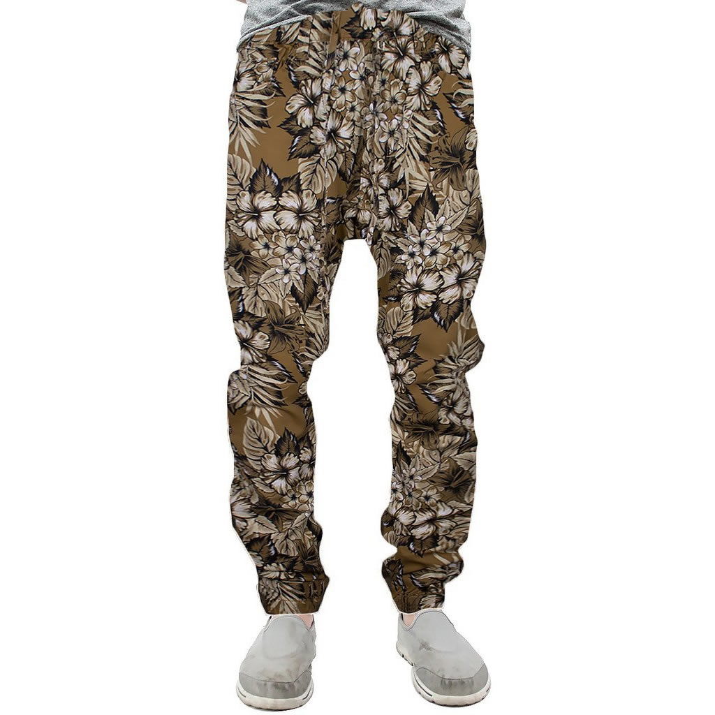 Victorious Mens Twill Jogger Pants Hisbiscus